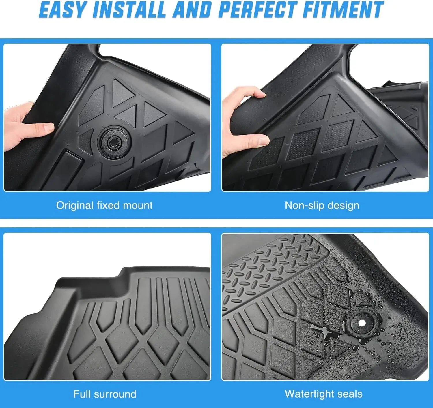 2021-2025 Chevrolet Tahoe/GMC Yukon/Cadillac Escalade 2nd Row Bench Seat TPE Floor Mats