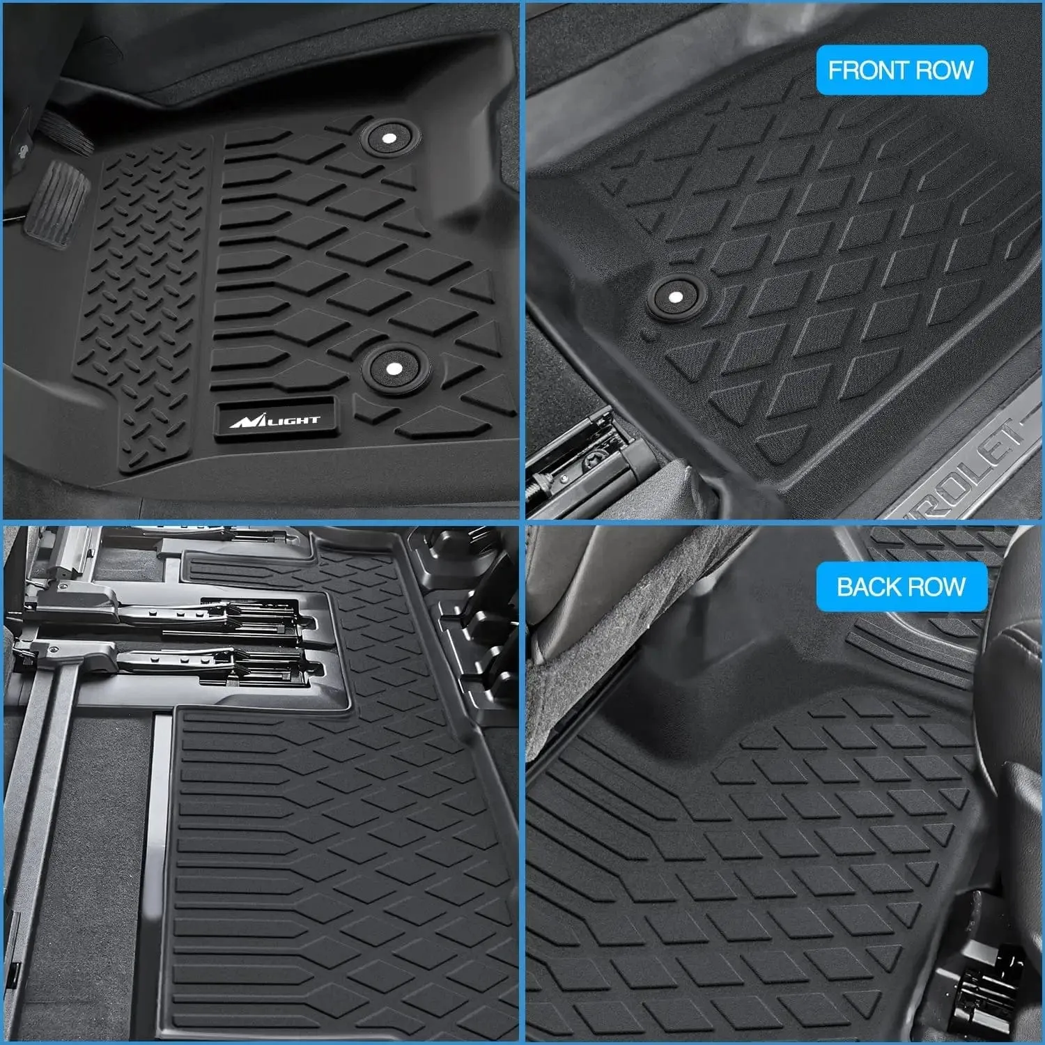 2021-2025 Chevrolet Tahoe/GMC Yukon/Cadillac Escalade 2nd Row Bench Seat TPE Floor Mats