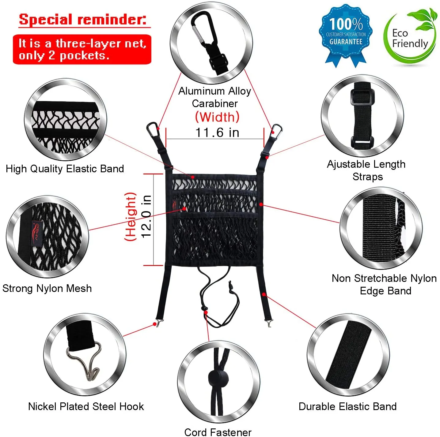 3-Layer Car Mesh Organizer