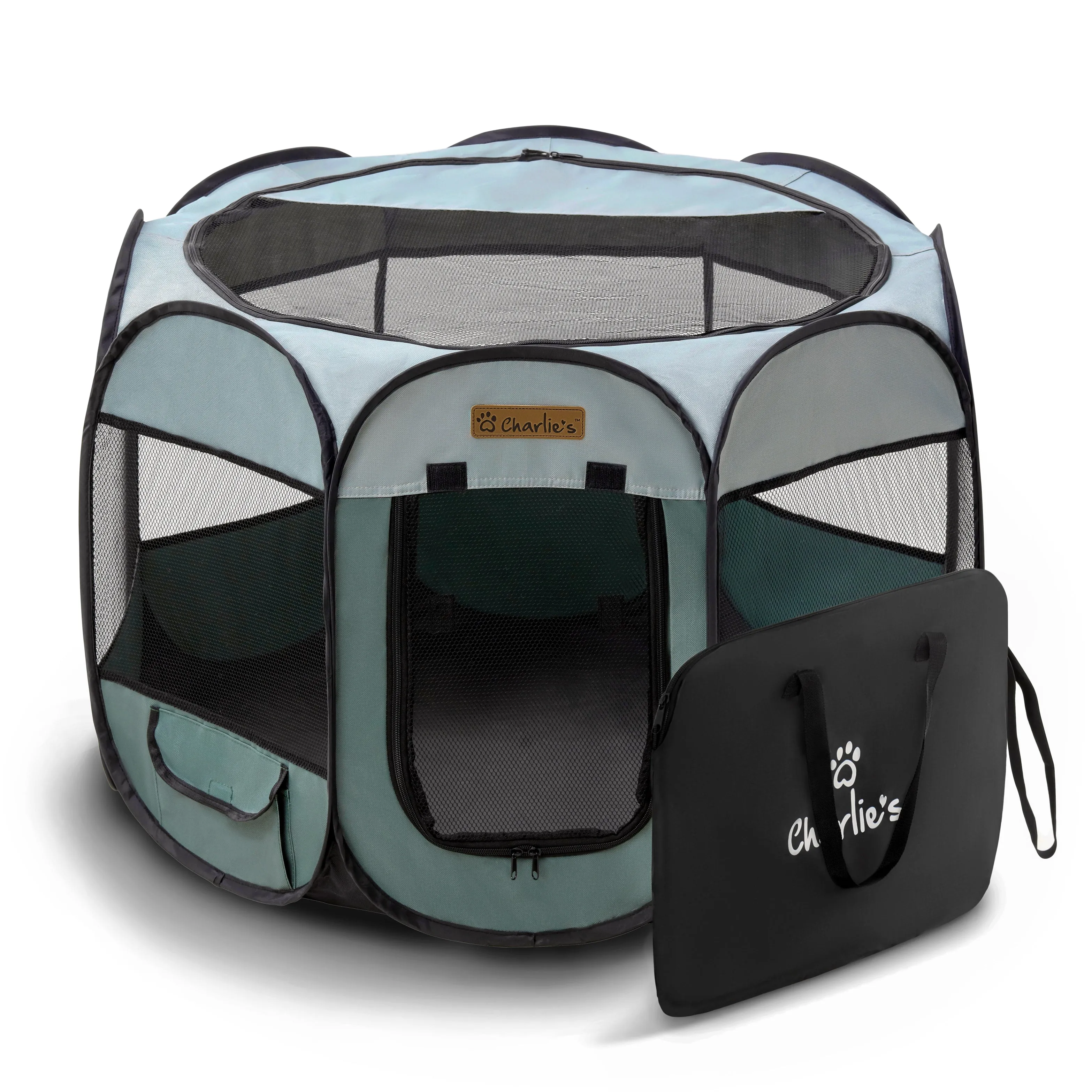 Adventure Pet Playpen Foldable Portable Crate Sage