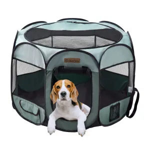 Adventure Pet Playpen Foldable Portable Crate Sage