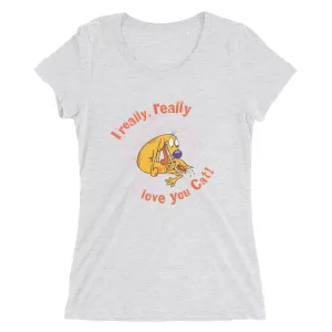 CatDog Really Love You Cat Women's Short Sleeve T-Shirt