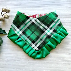 Christmas Green Plaid W/Ruffles