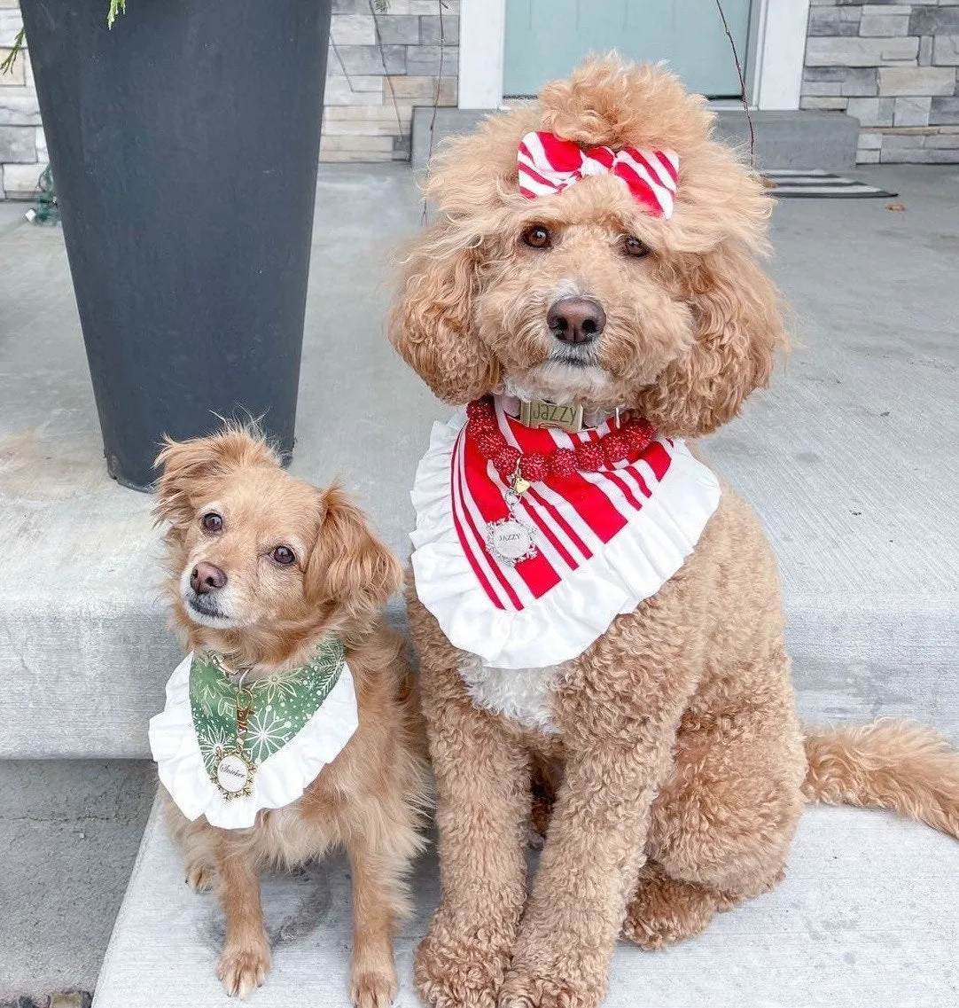 Christmas Green Plaid W/Ruffles