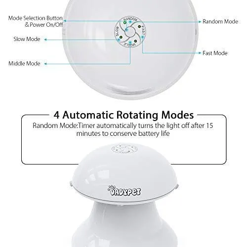 DADYPET Cat Laser Toy, 2 in 1 Automatic Non-Handheld Cat Chaser Toy and Interactive Feather Toy, Auto Rotating Light Cat Chaser Toy for Cats and Dogs