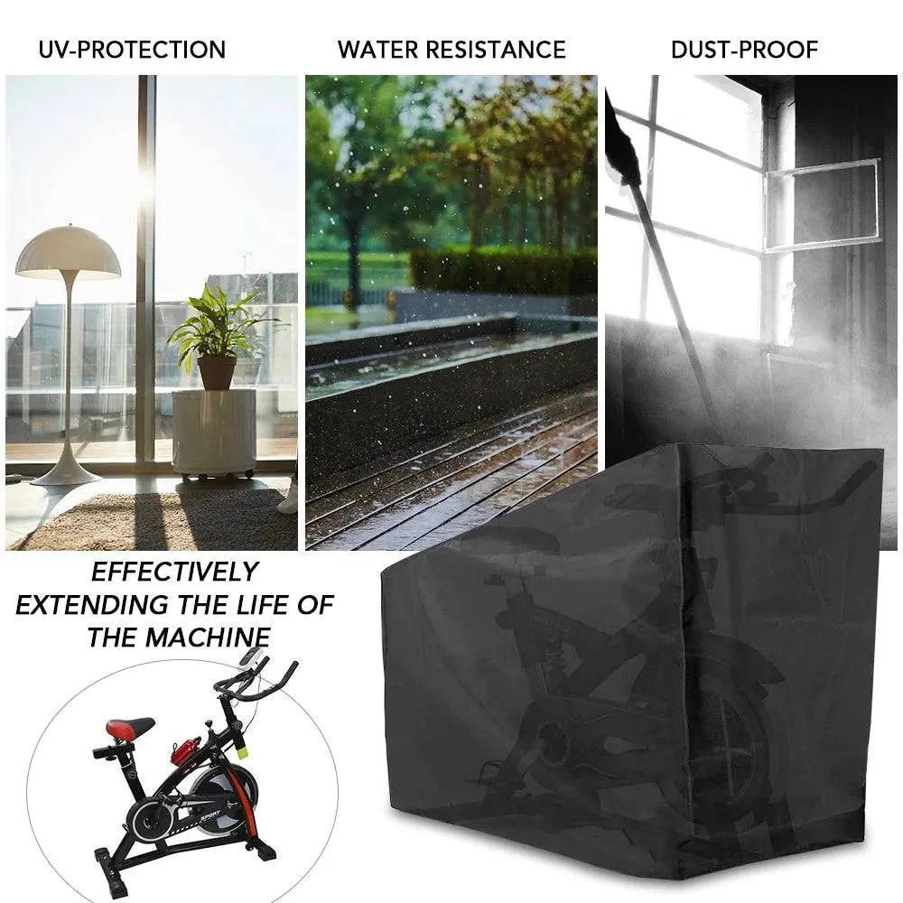 Exercise Bike Cover Static Bicycles Folding Protective Shield Dustproof Waterproof Spinning Bicycle Bike Covers for Home Cycling