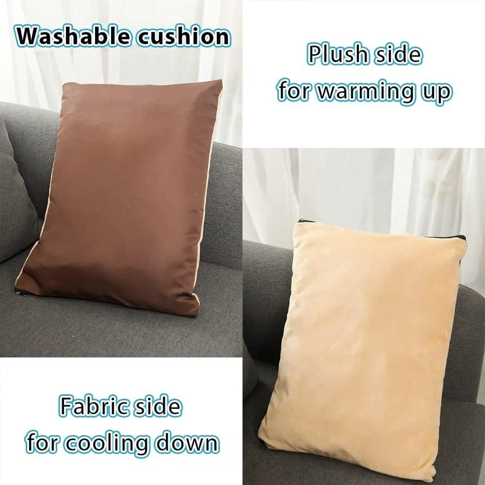 Fluffy's Luxurious 2 in 1 Foldable Ultra Soft Pet House Bed for Dogs and Cats (Brown)