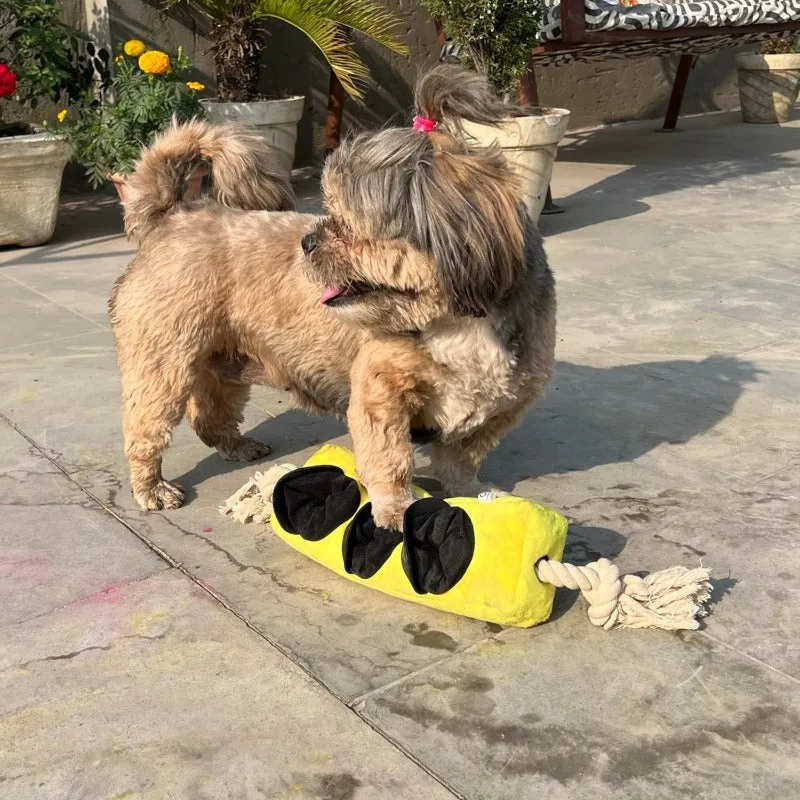 Goofy Tails 4 in 1 Traffic Light Plush Toy For Dogs | Crinkle Toys For Puppy | Rope Toys For Dogs