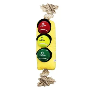 Goofy Tails 4 in 1 Traffic Light Plush Toy For Dogs | Crinkle Toys For Puppy | Rope Toys For Dogs