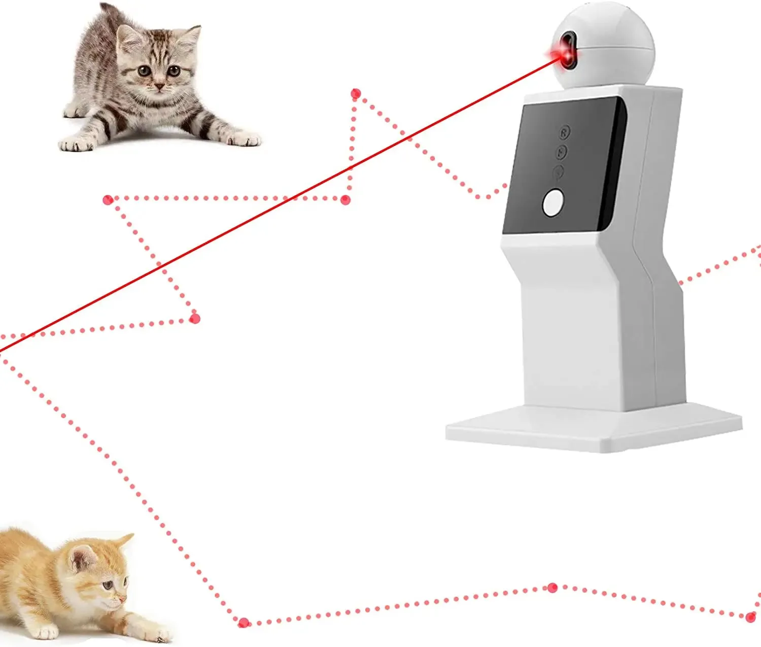Interactive Laser Cat Toy - Automatic 360° Rotating Laser