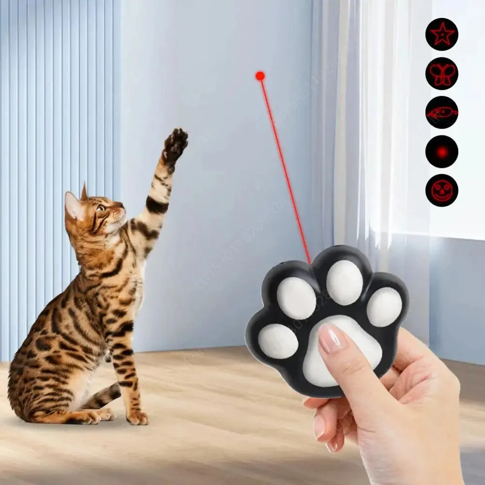Interactive Laser Cat Toy with USB Charging and 5 Pattern Options