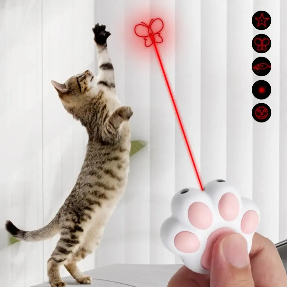 Interactive Laser Cat Toy with USB Charging and 5 Pattern Options