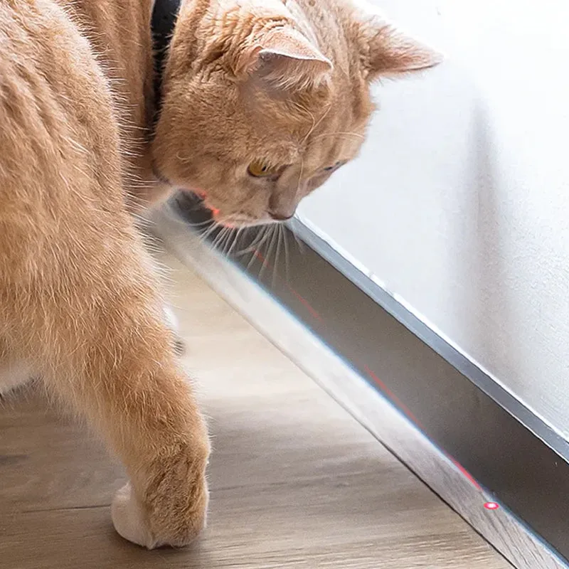 Interactive Pet Laser Toy Adjustable Wearable Electric Cat Laser Collar-USB Rechargeable