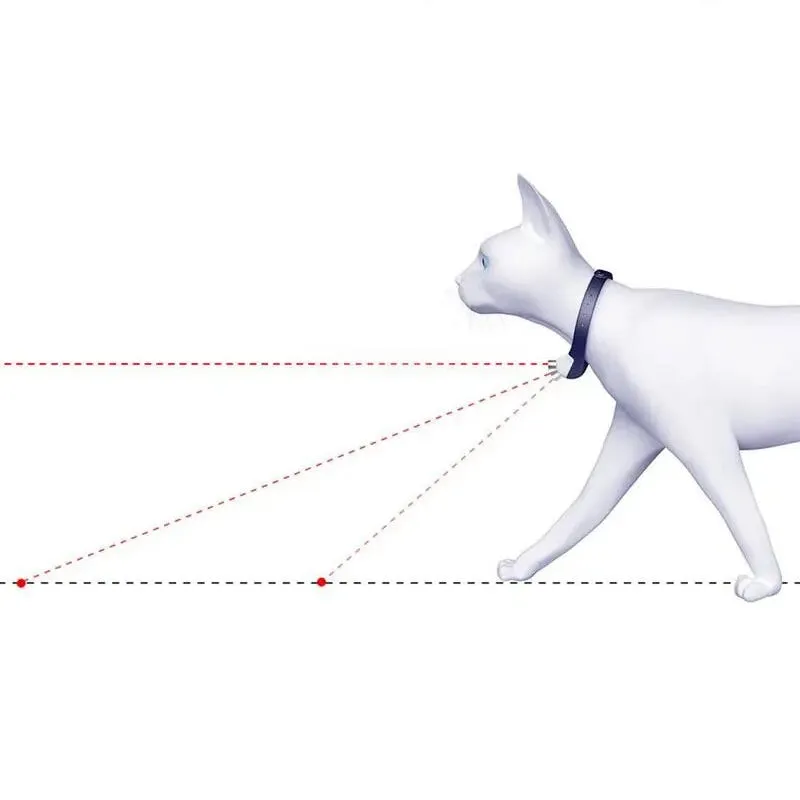 Interactive Pet Laser Toy Adjustable Wearable Electric Cat Laser Collar-USB Rechargeable