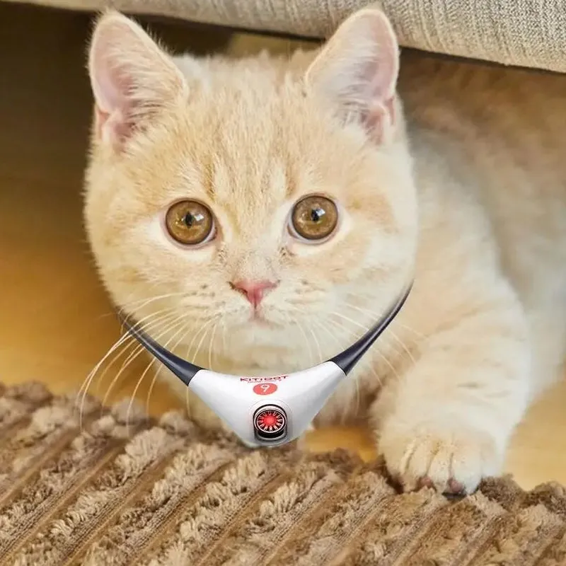 Interactive Pet Laser Toy Adjustable Wearable Electric Cat Laser Collar-USB Rechargeable