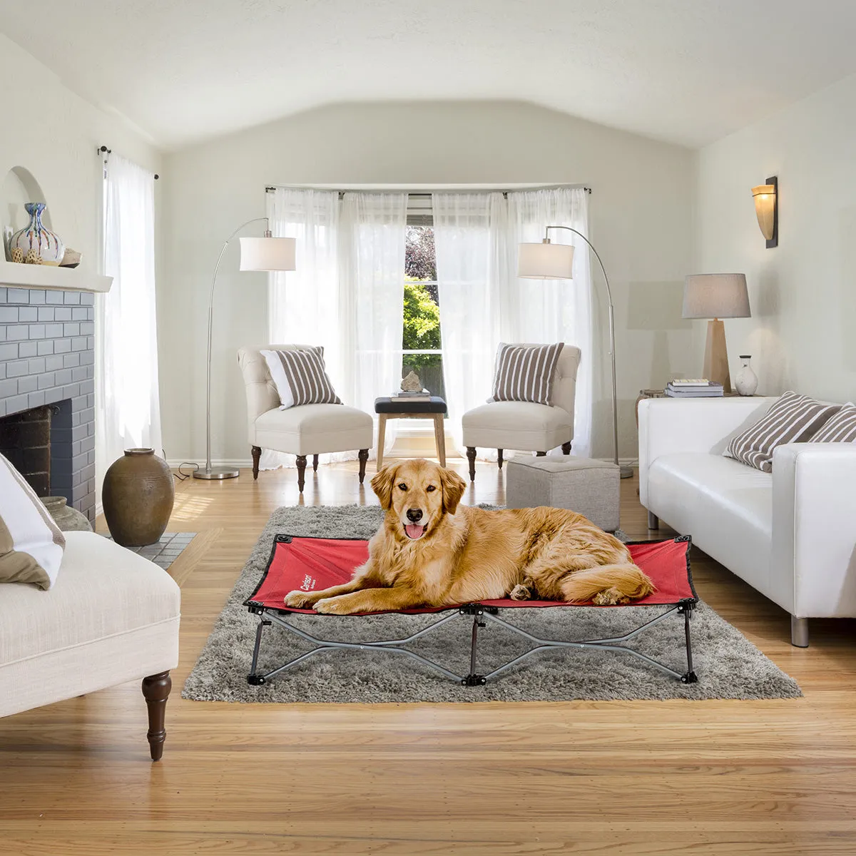 Large Portable Pup Pet Bed - Red