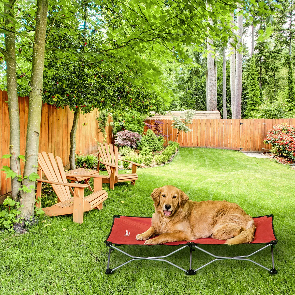 Large Portable Pup Pet Bed - Red