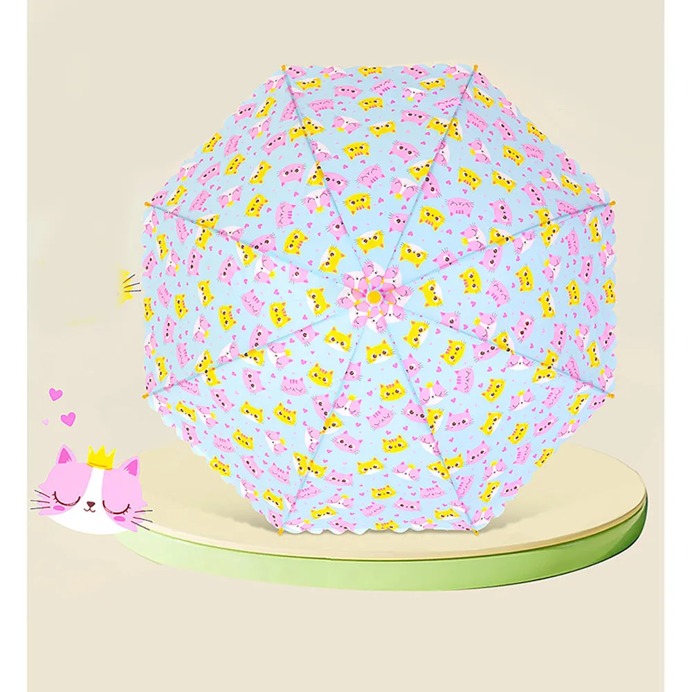 Little Surprise Box Cute Cat Face Umbrella for Kids