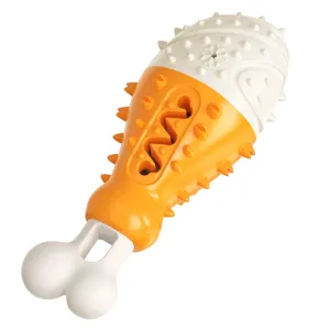 Multifunctional Dog Chew and Food Dispenser Toys for Aggressive Chewers, Turkey Leg, 2 colors