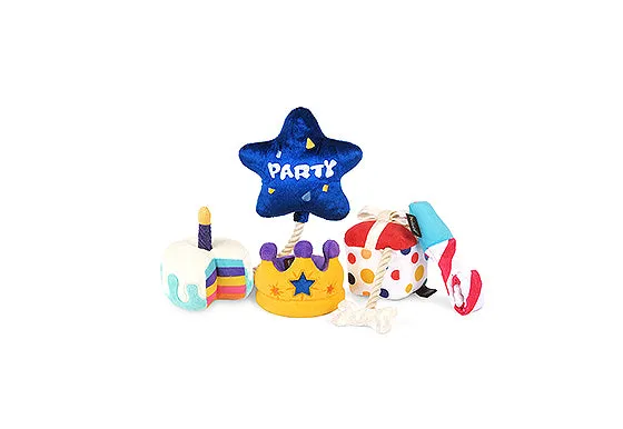 P.L.A.Y. MINI Party Time Plush Dog toys, Bundle (mini sized)