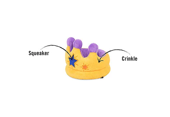 P.L.A.Y. MINI Party Time Plush Dog toys, Canine Crown (mini sized)