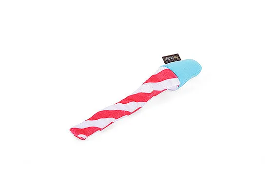 P.L.A.Y. MINI Party Time Plush Dog toys, Raise the Woof Party Horn (mini sized)