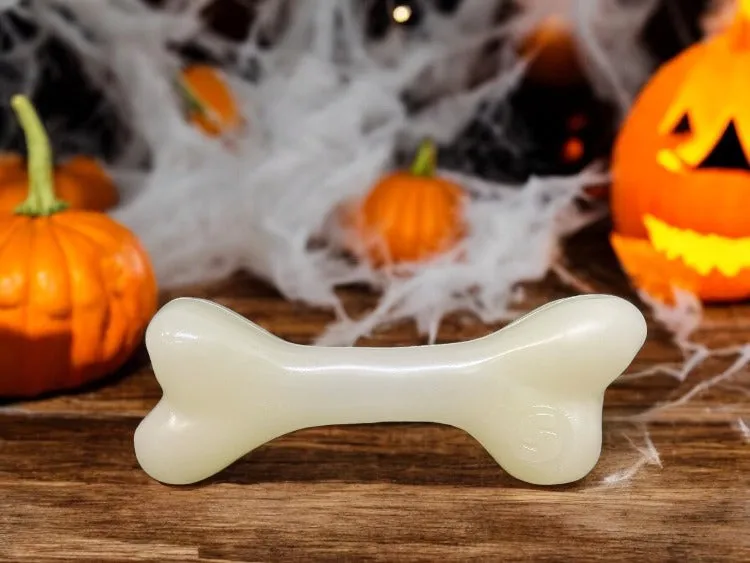 PUP-X Synthetic Rubber Chewing & Floating Bone Toy - Glow in the Dark