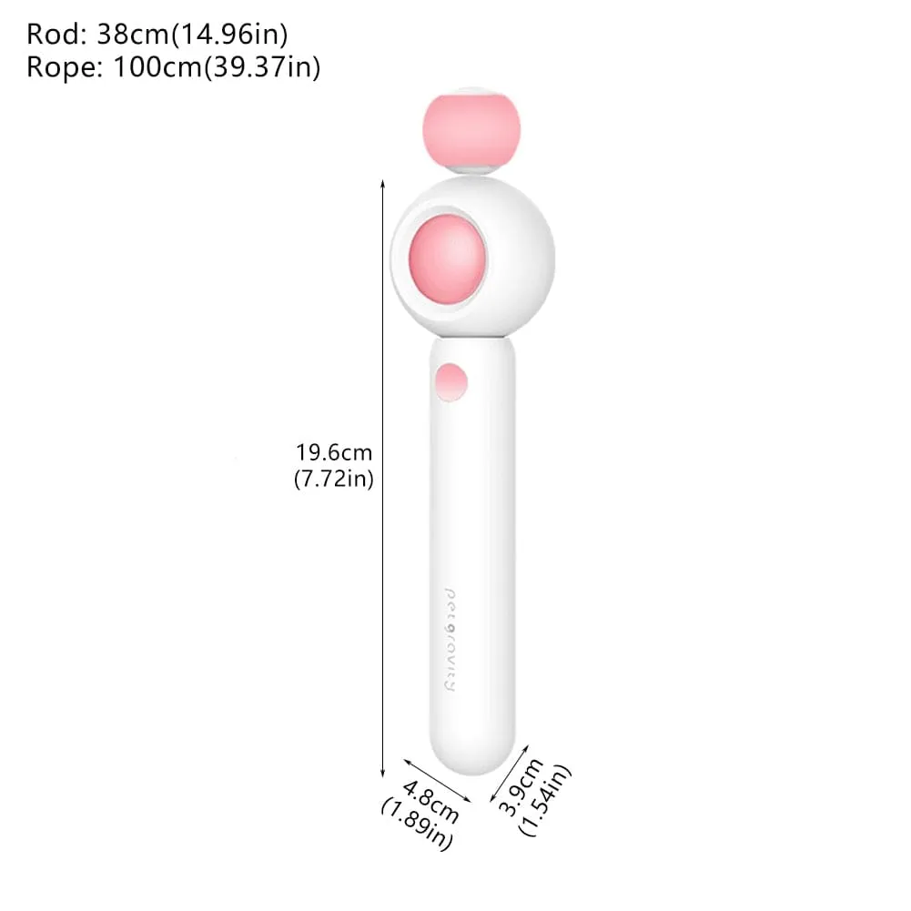 Retractable Feather Cat Teaser Toy