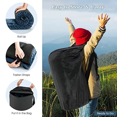 Safstar Memory Foam Camping Mattress, Roll Up Travel Mattress