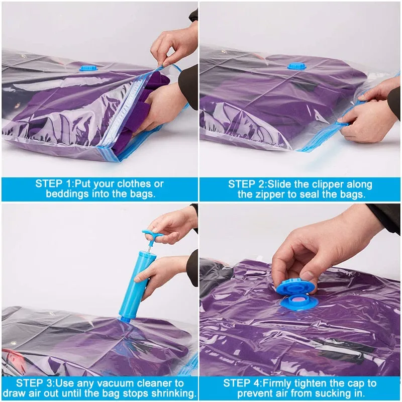 Vacuum Storage Bag Quilts Clothes Waterproof Compression Air Bag Foldable Dustproof and Moisture-Proof Household Storage Sack