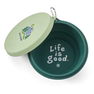 Vintage Mountains Silicone Travel Bowl with Lid